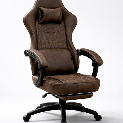 High-Back Executive Gaming Office Chair with Armrests and Rolling Base