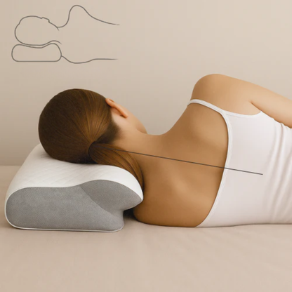AlignRest – Ergonomic Memory Foam Neck Pillow for Sleeping – Contour Cervical Support for Proper Alignment