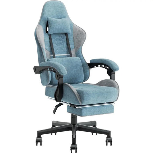 Ergonomic High-Back Gaming Chair with Armrests and Rolling Base