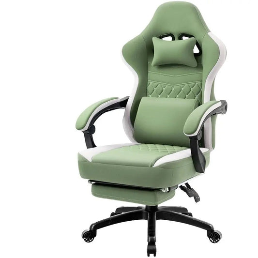 High-Back Gaming Chair with Armrests and Rolling Base